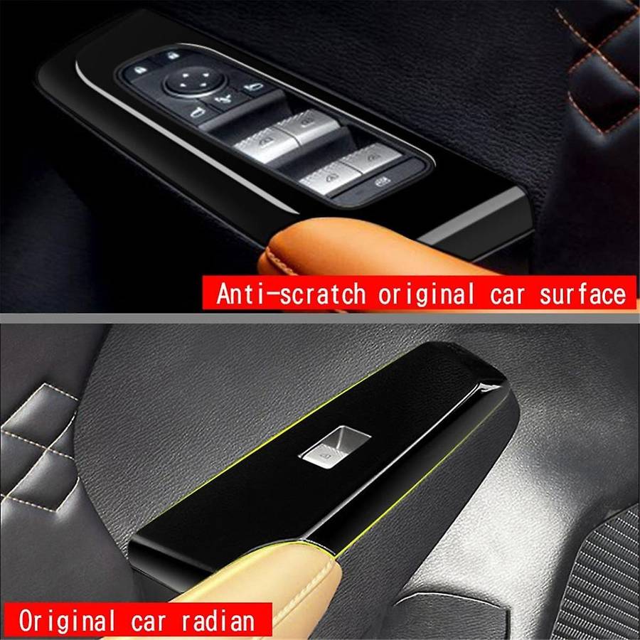 4pcs Black Car Door Window Lift Button Panel Cover Interior Door Panels Trim for 2022+ Rhd