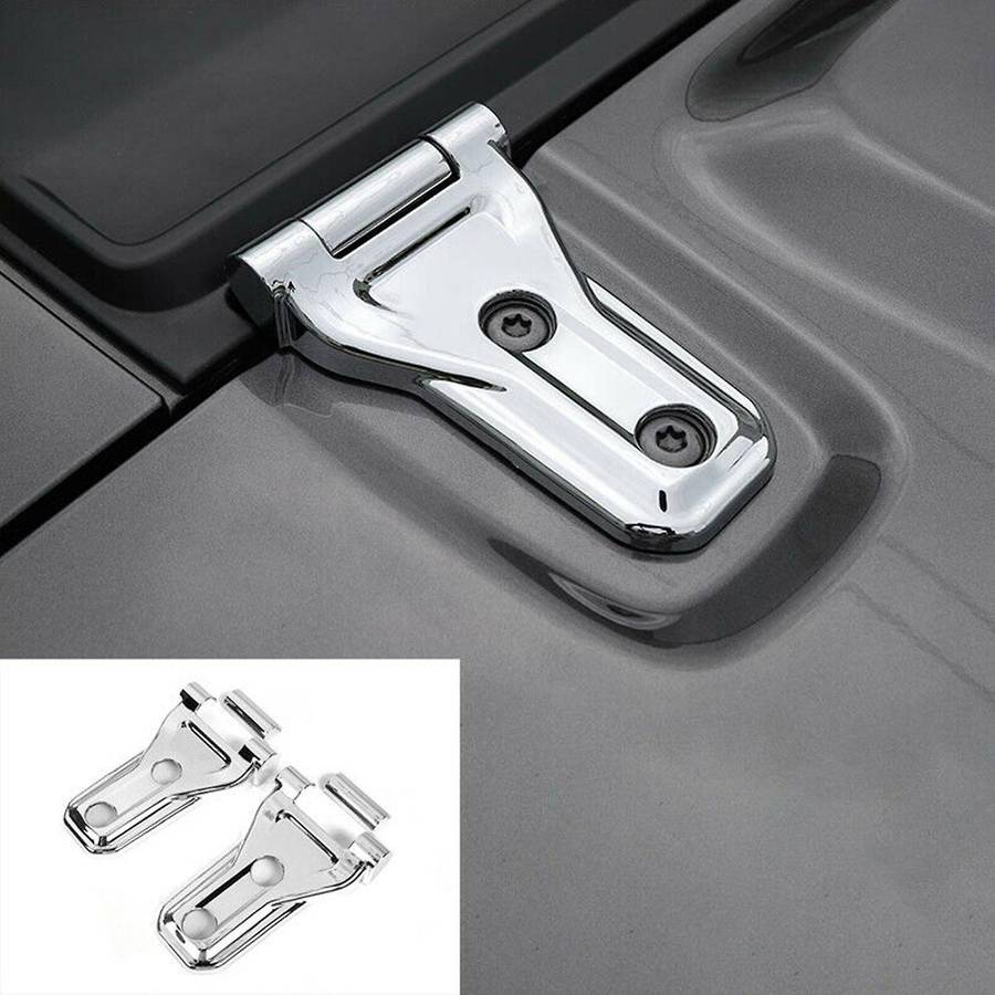 4PCS Car Chrome ABS Engine Hood Hinge Cover Trim for Wrangler JL 2018-2020