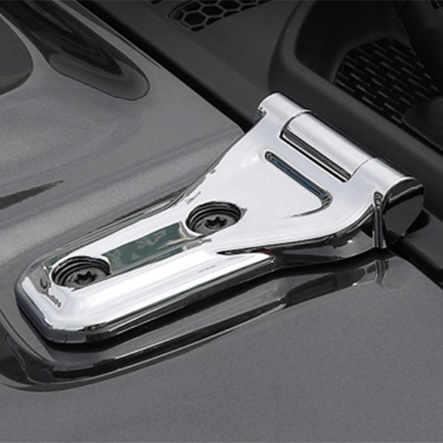 4PCS Car Chrome ABS Engine Hood Hinge Cover Trim for Wrangler JL 2018-2020