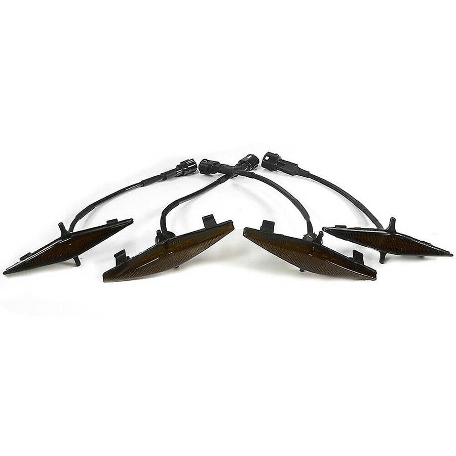 4PCS Car Smoked Lens Front Grille Amber LED Lights Kit for 4Runner 2014-2019