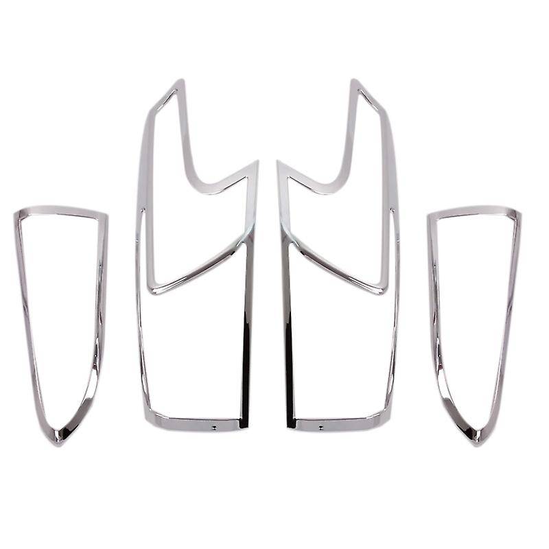 4PCS Chrome Front Rear Headlight Taillight Light Lamp Cover for 2019-2020