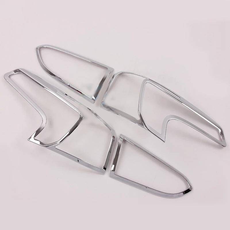 4PCS Chrome Front Rear Headlight Taillight Light Lamp Cover for 2019-2020