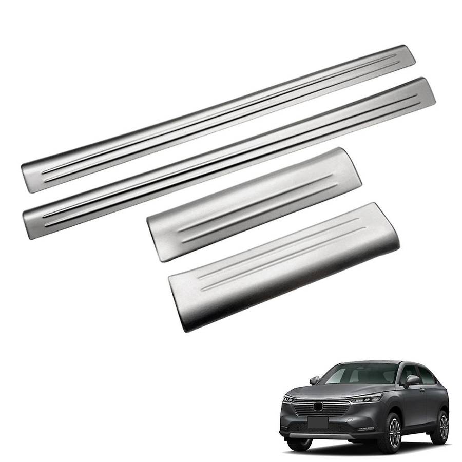 4pcs Front Rear Inner Door Sill Pedal Trim Cover for Vezel -v 2021-2023 Scuff Plate Stainless Steel