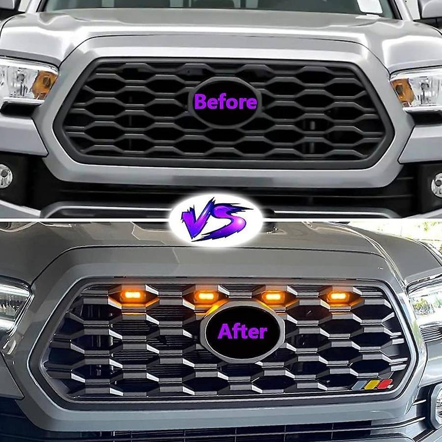 4PCS LED Front Grill Lights for Off Road Sport 2020 2021 External Grille , Light