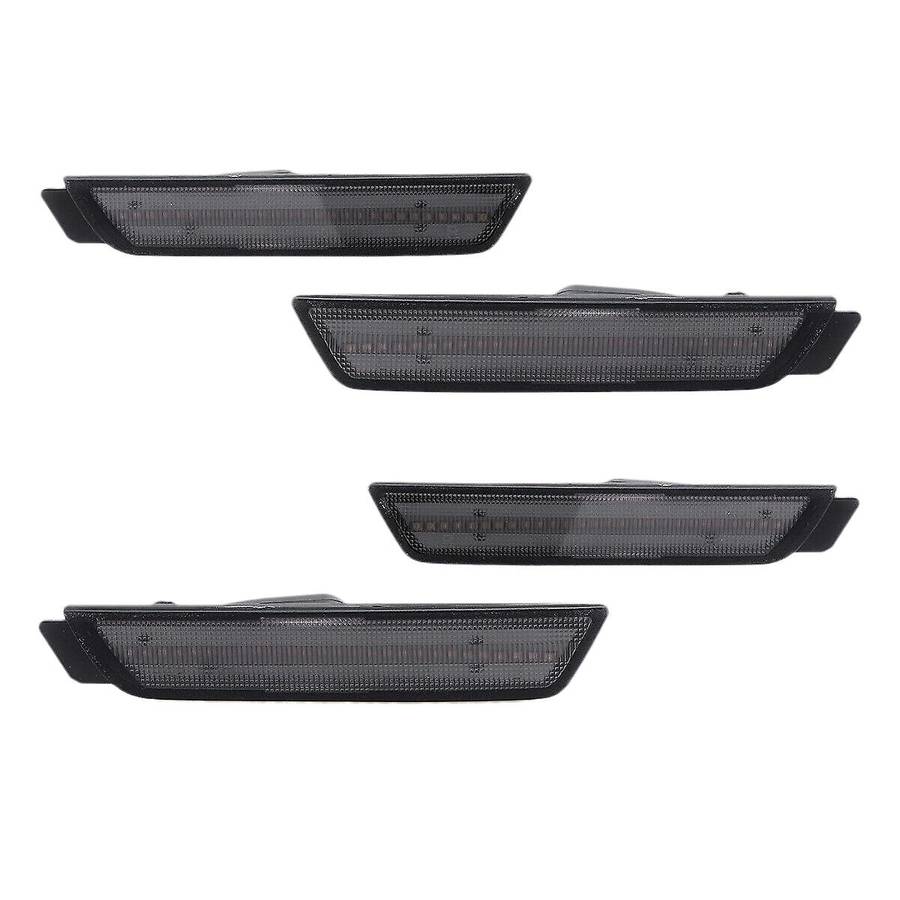 4Pcs LED Side Light Brake Reflector Light 96 SMD LED Indicators for 2010-2015 Turn Signal Light (Amb