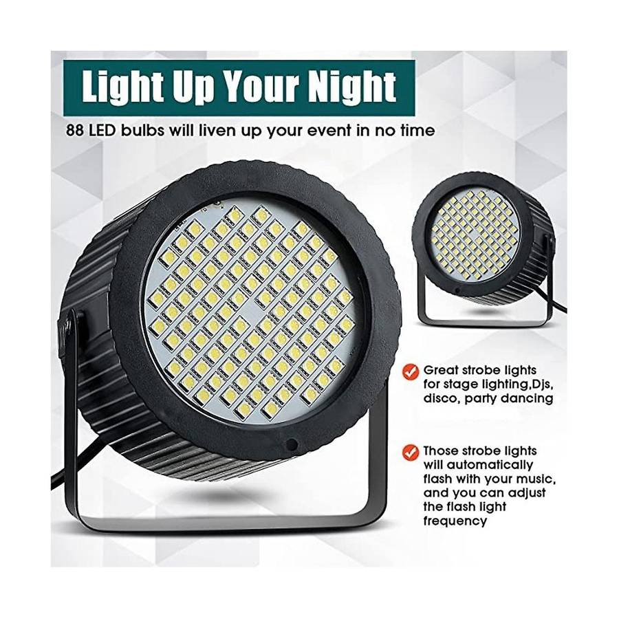 4pcs Led Strobe Light, 88 Bright Led Bulbs, Party Stage Light, Mini Outdoor Led Strobe Light