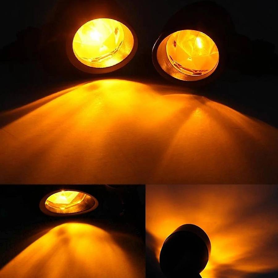 4PCS Motorcycle Retro Turn Signal Motorcycle Amber Turn Signal Indicator for