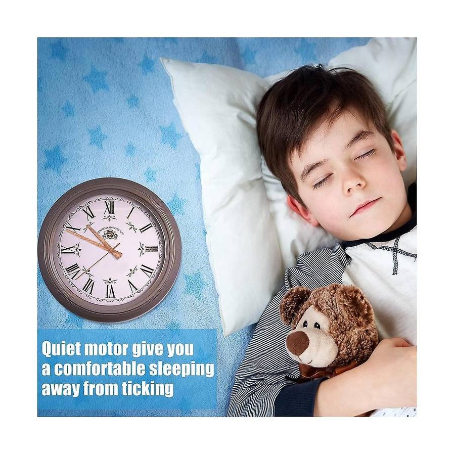4Pcs Quartz Clock Movement Mechanism Parts with 4 Walnut Clock Hands Clock Accessories for Clock Rep