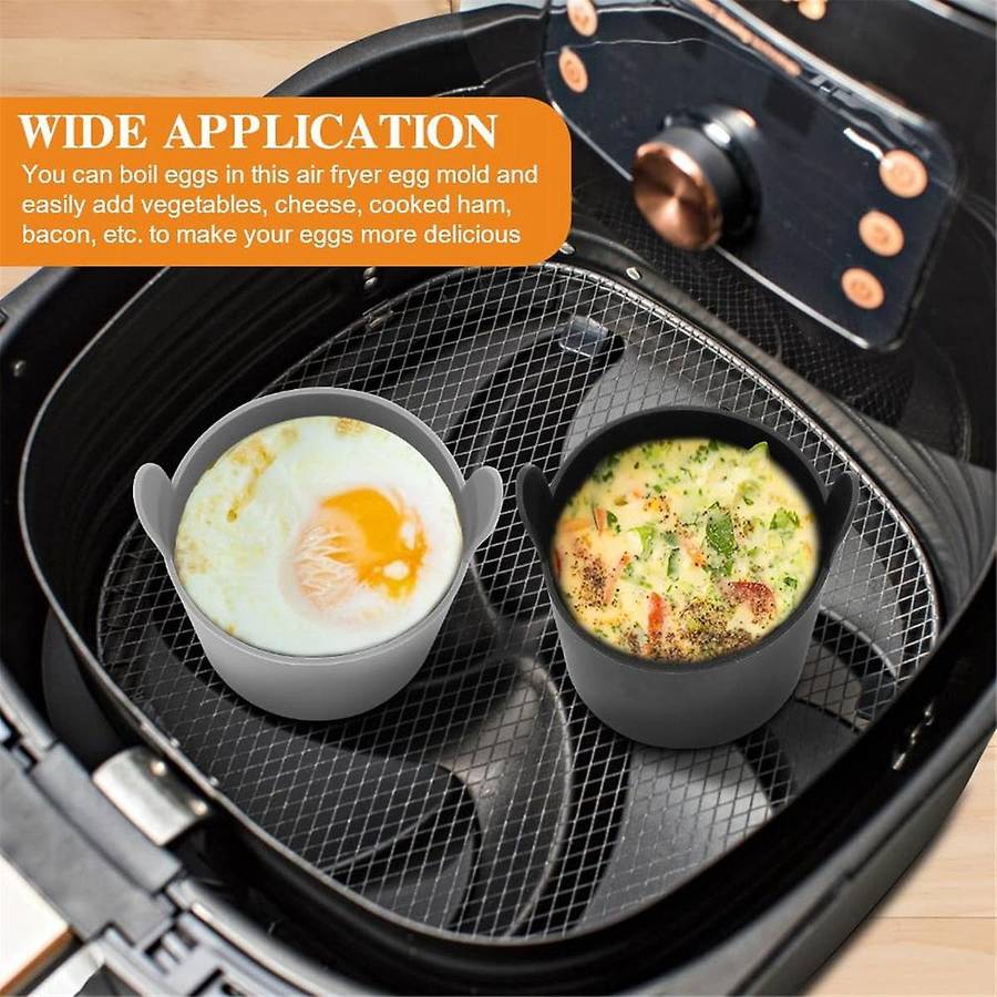 4pcs Ramekins for Air Fryer,Air Fryer Egg Moulds with Dual-Handle Reusable Air Fryer Egg Moulds for