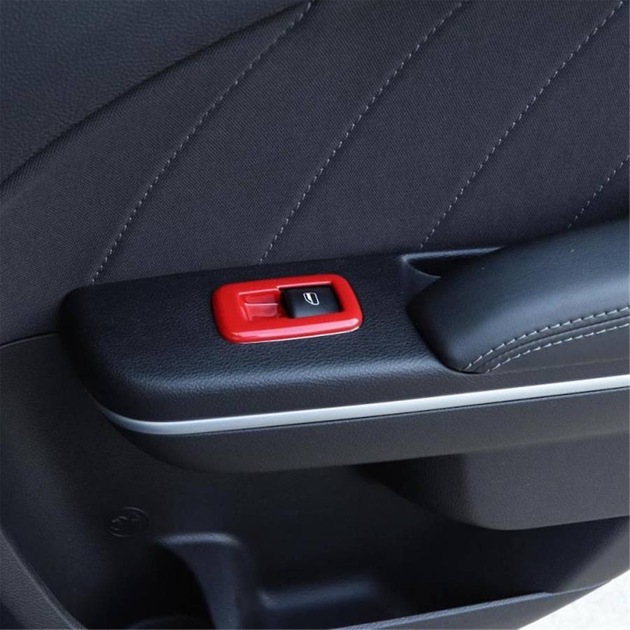 4pcs Red Car Inner Window Lift Trim Switch Panel Cover for Ram 2010-2017/charger Durango 2011-2021