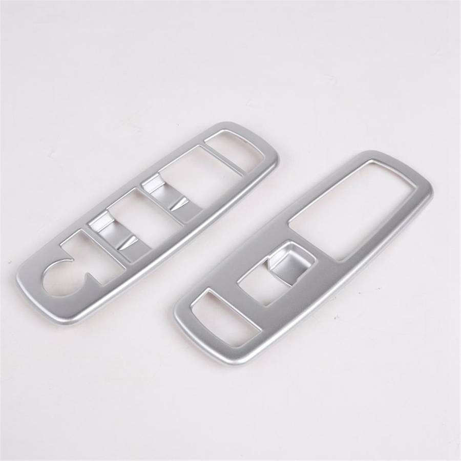 4Pcs Silver Car Inner Window Lift Trim Switch Panel Cover for RAM 2010-2017/Charger Durango 2011-202
