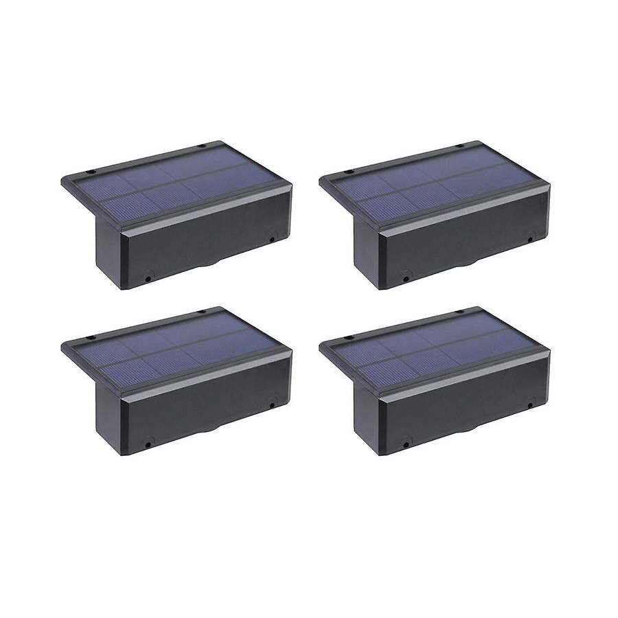 4pcs Solar Wall Light Sunlight Garden Fence Lamp Led Waterproof Solar Stair and Down Courtyard Stre