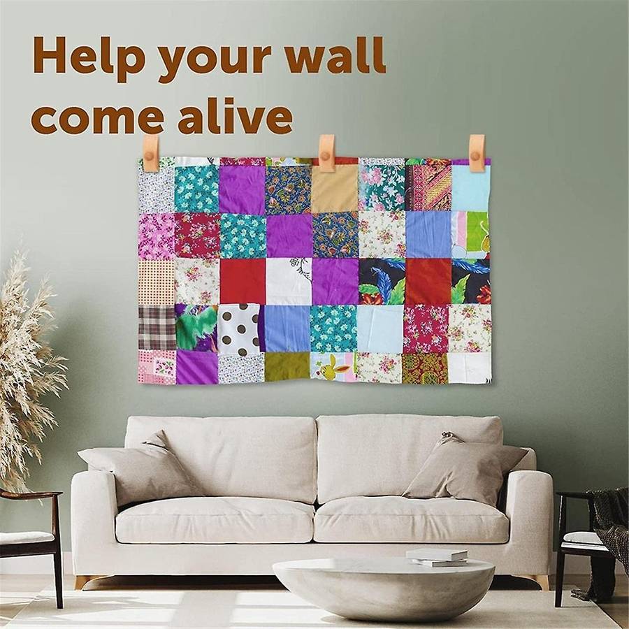 4pcs Tapestry Hanger, Quilt Wall Hangers Wooden Quilt Wall Rack Wall Clips for Hanging Blanket Clip