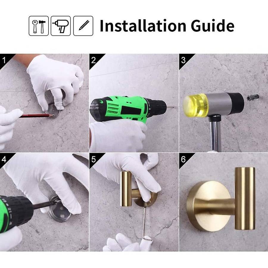 4Pcs Towel Hook Bathroom Hook Wall Coat Hook, Robe Hook for Bathroom Kitchen, Garage, Home Hotel Off