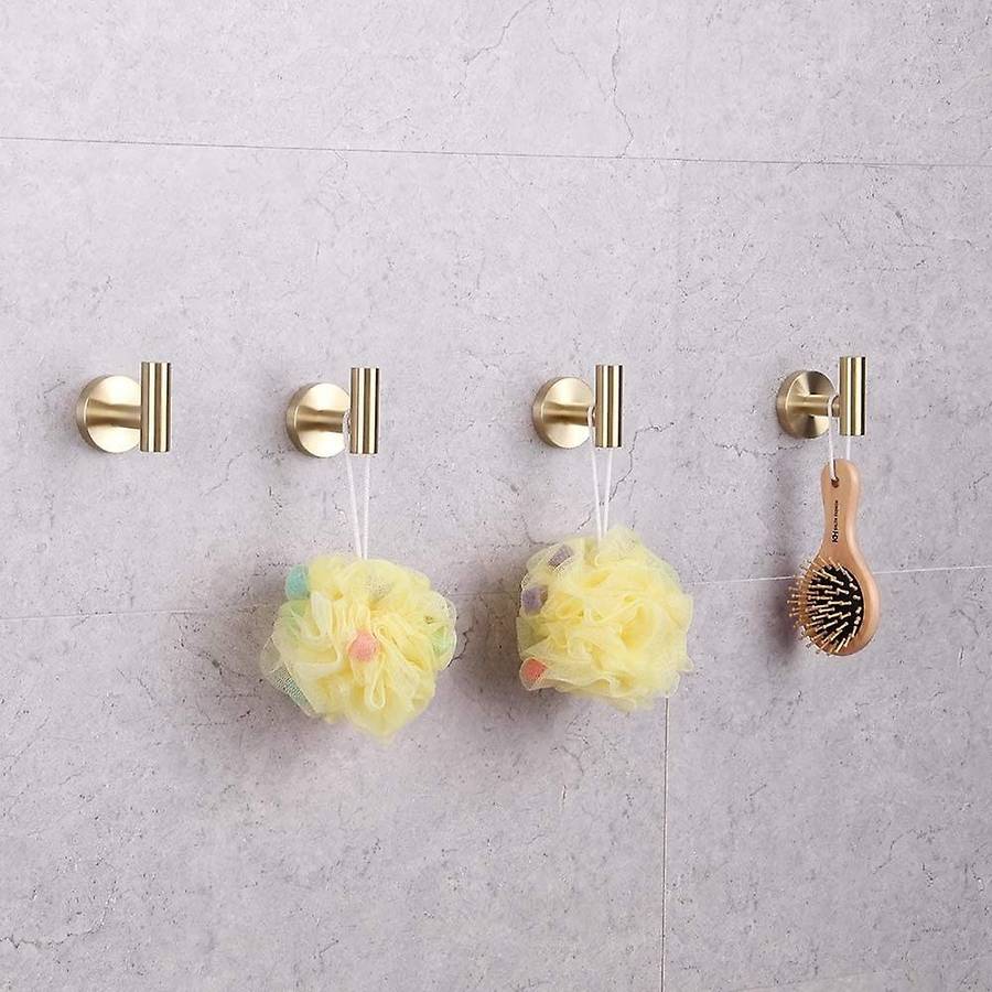 4Pcs Towel Hook Bathroom Hook Wall Coat Hook, Robe Hook for Bathroom Kitchen, Garage, Home Hotel Off