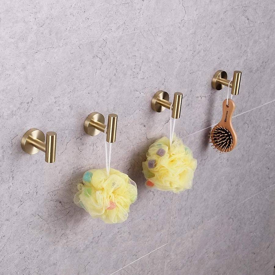 4Pcs Towel Hook Bathroom Hook Wall Coat Hook, Robe Hook for Bathroom Kitchen, Garage, Home Hotel Off