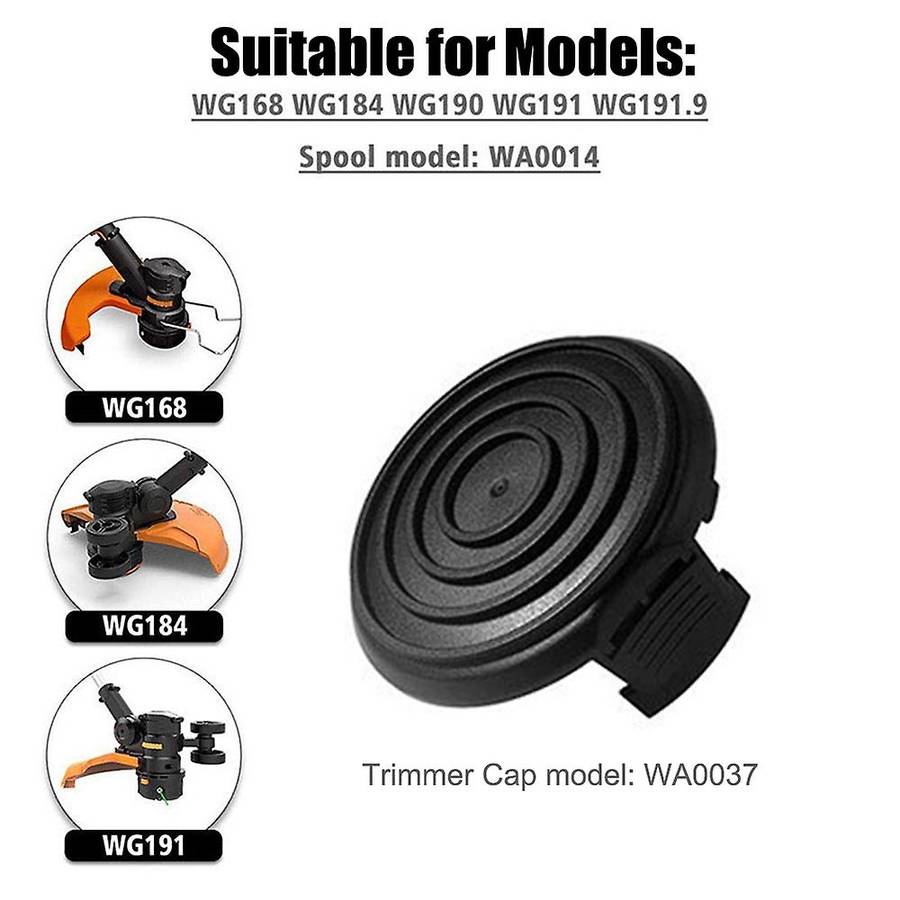 4Pcs WA0037 Spool Cap Cover, Replacement Spool Caps Compatible WG184 WG168 WG190 WG191 Weed Eater El