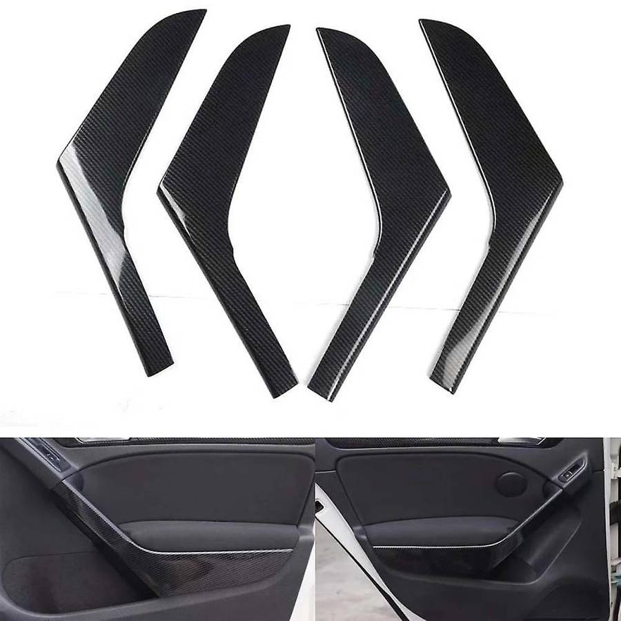 4pcs/lot Car Stickers Abs Carbon Fiber Grain Interior Door Armrest Decoration Cover for Golf 6 Mk6