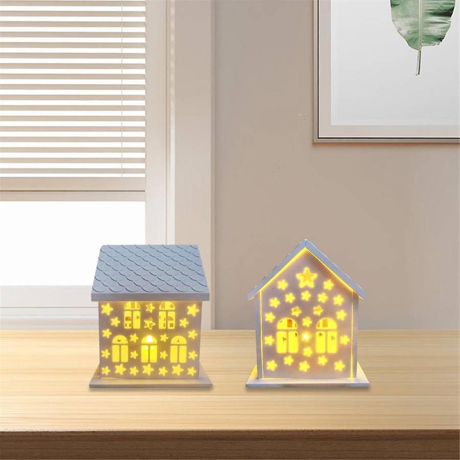 4pcs/Set 3D House Silicone Molds for Resin Concrete Star House Candle Holder Mold House Shaped Decor