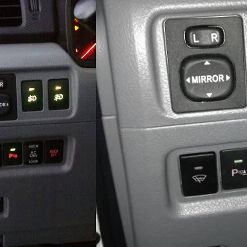 4-Pole 12V Push Button Switch with LED Lights Compatible Fog Lights(33x22mm)