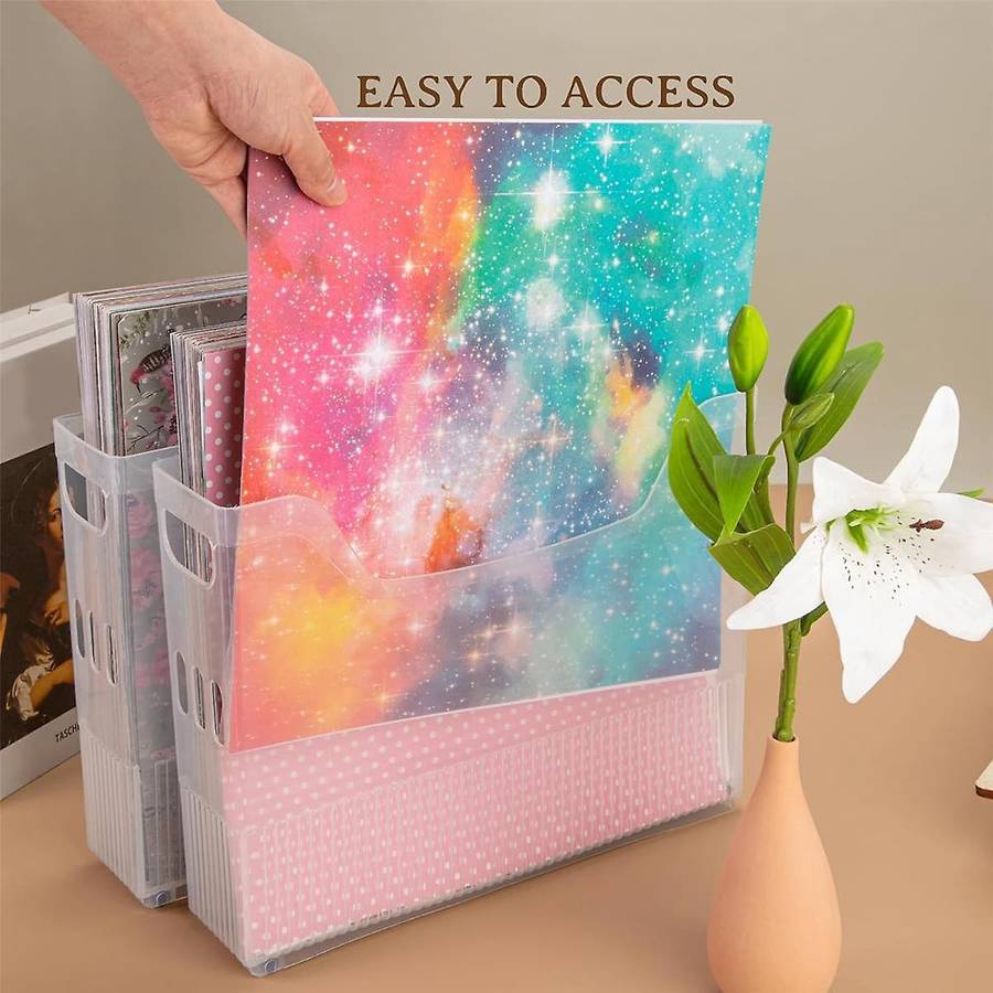 4x Scrapbook Paper Storage with Wheels,plastic Scrapbook Storage Bin for Holding 12 Inch X 12 Inch P