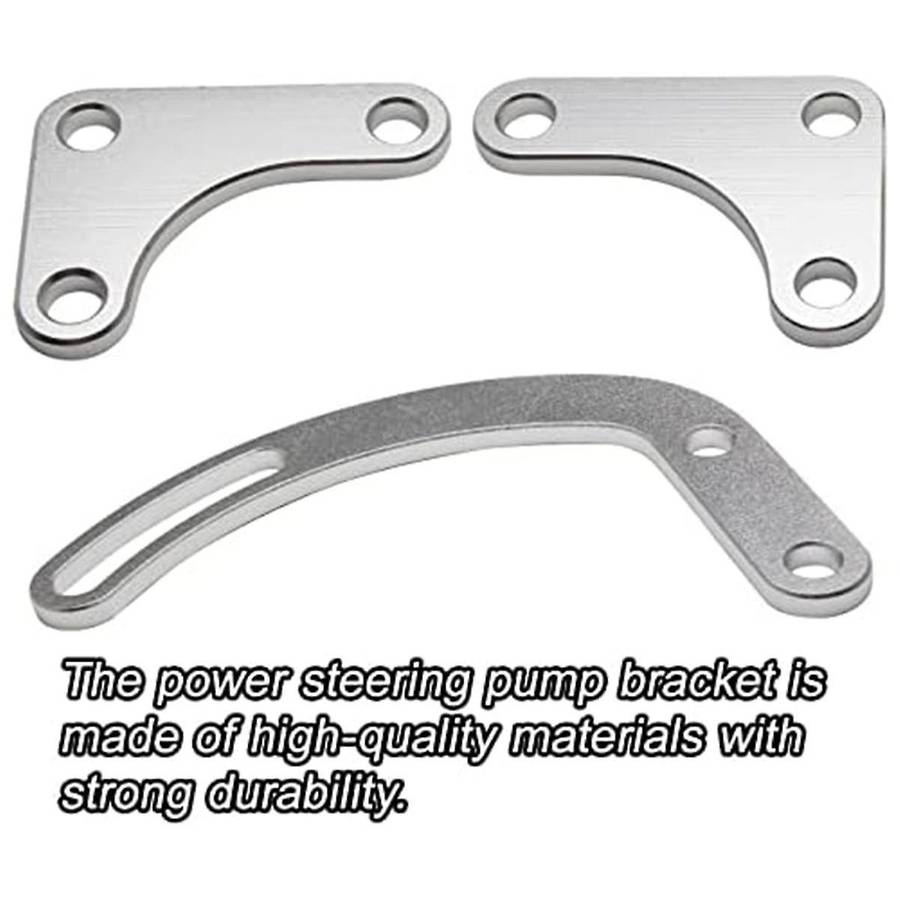 for Power Steering Pump Bracket Compatible for 350 Small Block Lwp Long Water Pump 551522 Adjustable