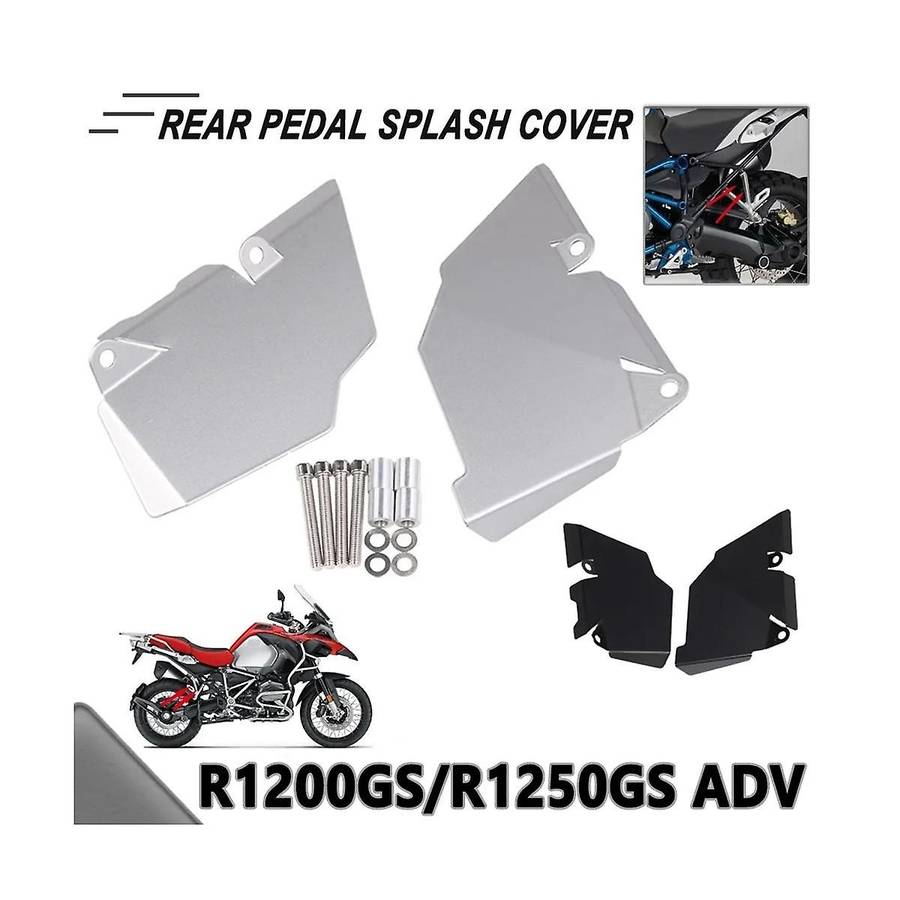 for R1200gs R1250gs R 1250 Gs R 1200gs Rear Foot Pedal Mudguard Recess Cover Silver