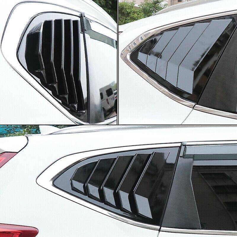 for -V 2017-2020 Gloss Black ABS Side Vent Window Scoop Louver Trim Scoop