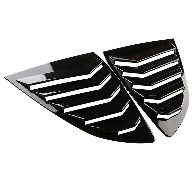 for -V 2017-2020 Gloss Black ABS Side Vent Window Scoop Louver Trim Scoop