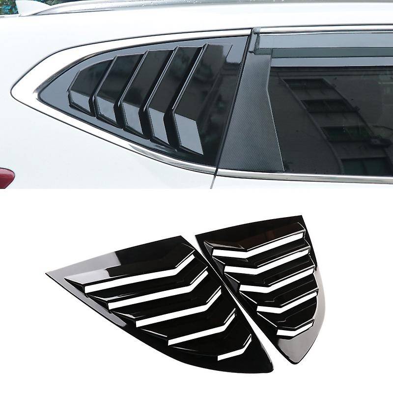 for -V 2017-2020 Gloss Black ABS Side Vent Window Scoop Louver Trim Scoop