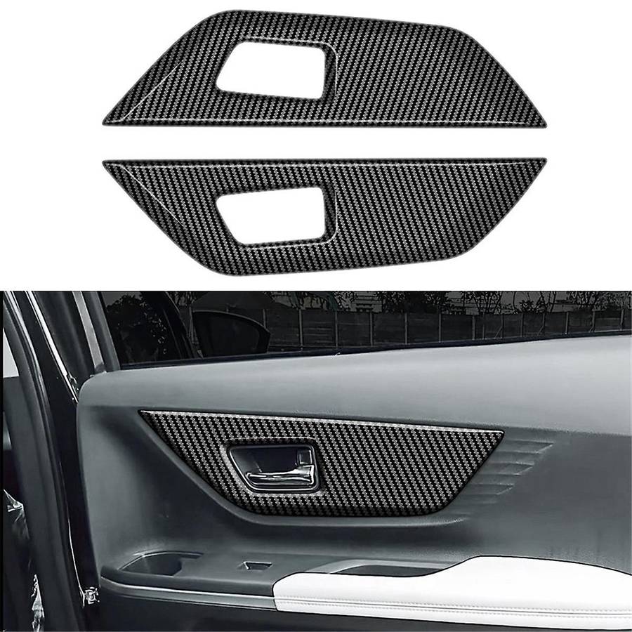for Veloz Avanza 2022 2023 Carbon Fiber Automotive Interior Inner Rear Door Panel Strip Cover Frame