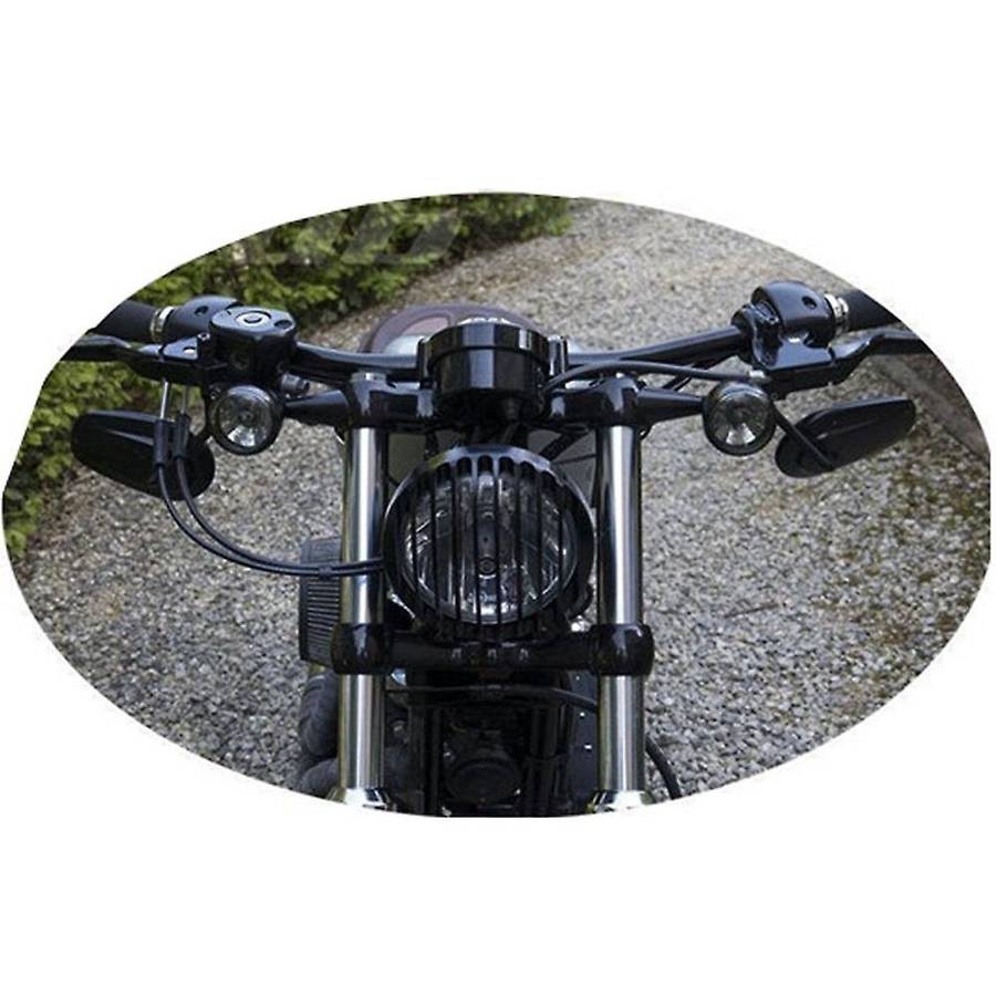 for XL 883 Iron 1200 04-14 Custom XL1200C 1200 Motorcycle 5 3/4inch CNC LED Headlight Grill Cover Ch