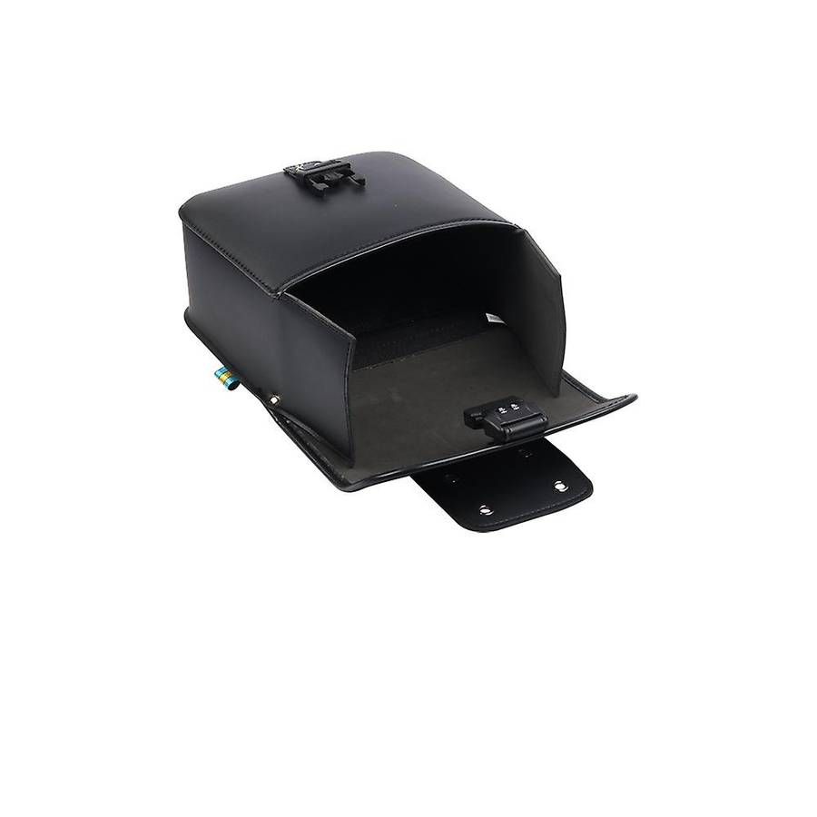 for XL883 XL1200 PU Leather Saddle Bag Motorcycle Luggage Left+Right Side Tool Bag Black