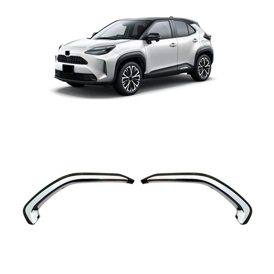 for Yaris 2020-2022 Front Hood Lip Molding Cover Trim Grille Bar Garnish Mesh Styling Chrome