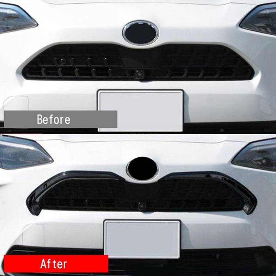 for Yaris 2020-2022 Front Hood Lip Molding Cover Trim Grille Bar Garnish Mesh Styling Chrome