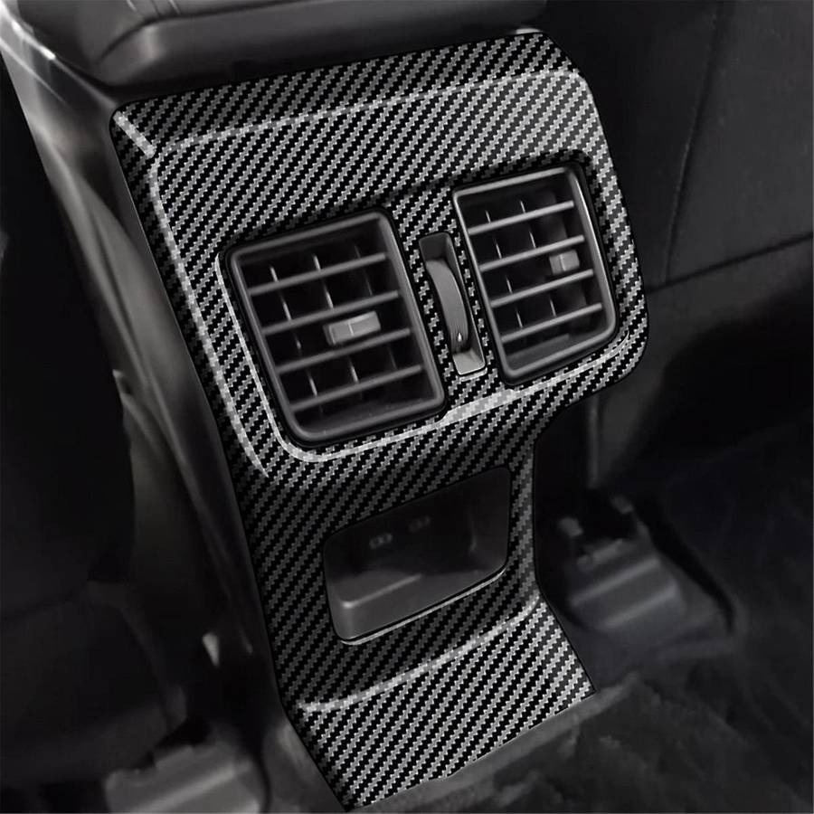 for Yaris 2023 Southeast Asia Version Car Rear A/c Air Outlet Vent Cover Frame Sticker Carbon Fiber