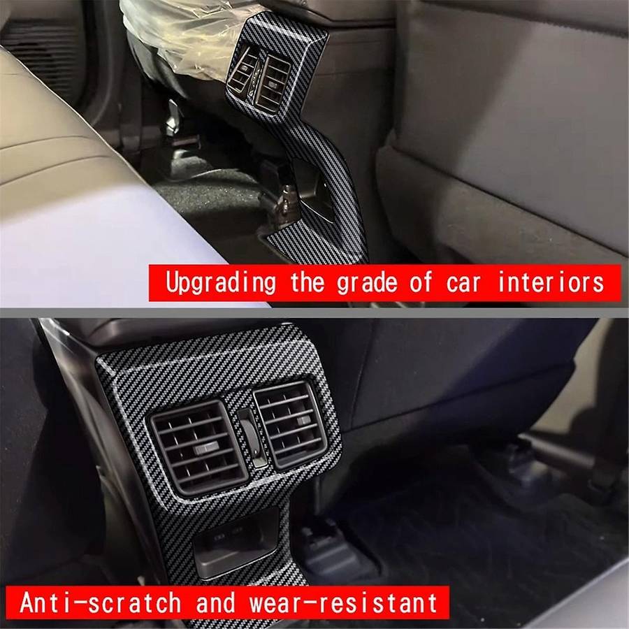 for Yaris 2023 Southeast Asia Version Car Rear A/c Air Outlet Vent Cover Frame Sticker Carbon Fiber