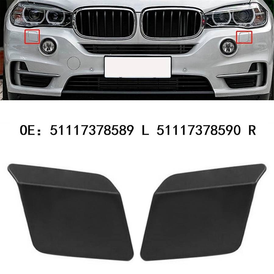Front Bumper Headlight Washer Nozzle Cover Cap 51117378589 51117378590 for X5 F15 F85 X5 25D 25DX 20