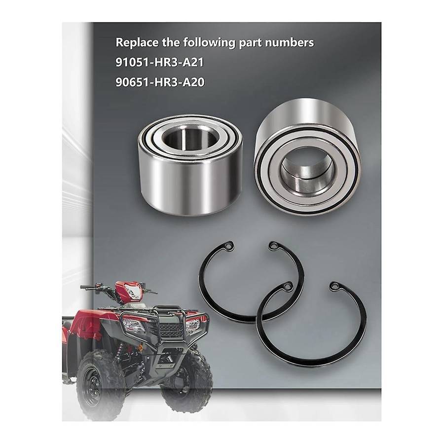 Front Heavy Duty Wheel Bearing Kit for Rancher 420 500 520 2014-2024 Replace 91051-HR3-A21 90651-HR3