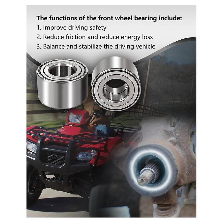 Front Heavy Duty Wheel Bearing Kit for Rancher 420 500 520 2014-2024 Replace 91051-HR3-A21 90651-HR3