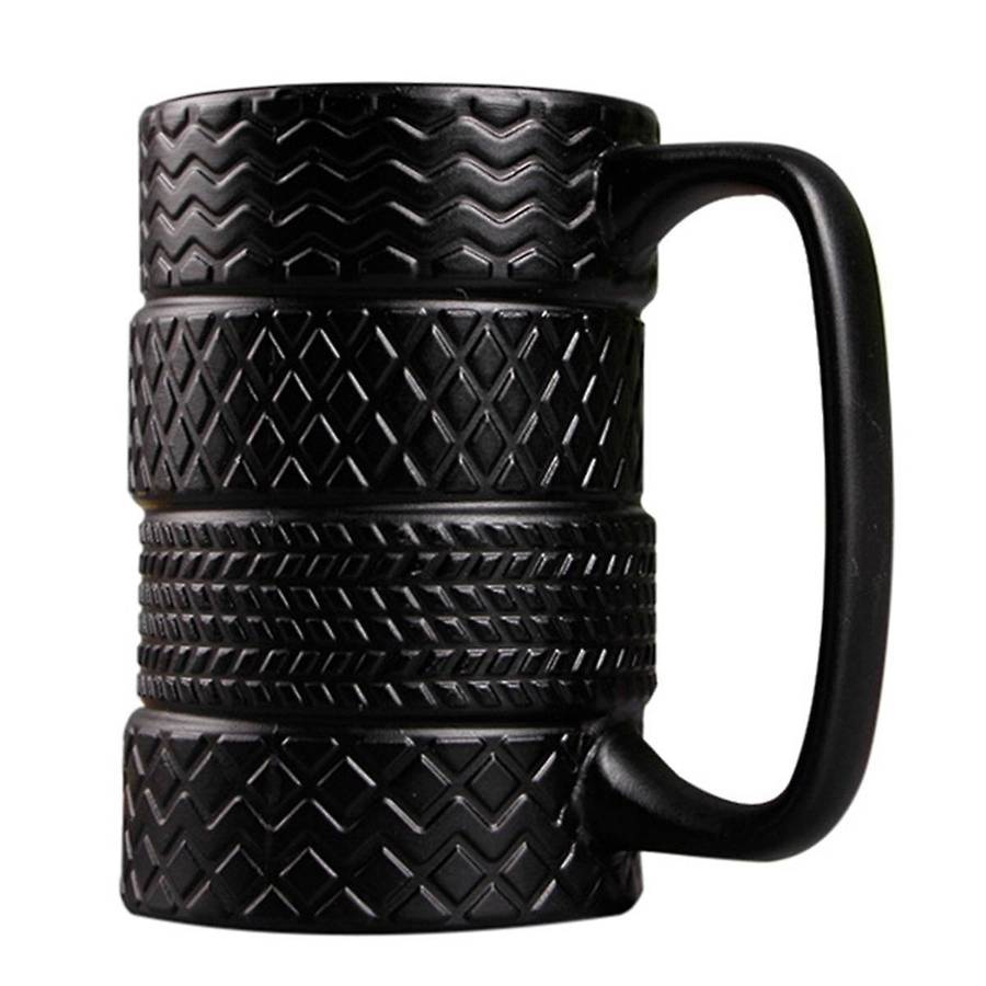 Funny Ceramic Tire Mugs 500ml Capacity Coffee Mug Breakfast Cereal Milk Tea Water Cup Office Tire Cu