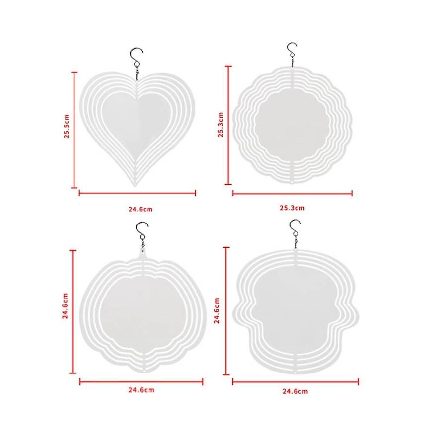 Garden Decoration Wind Power White Coated Aluminum Sheet Double Side Printing Heat Transfer Printing