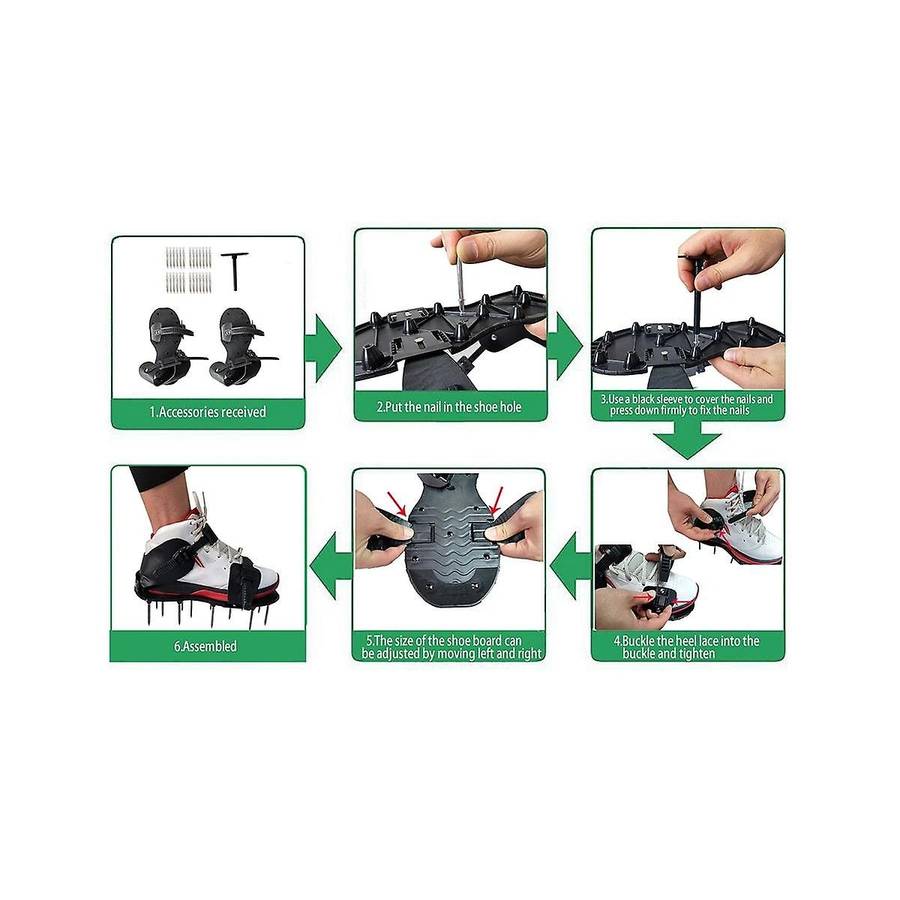 Garden Lawn Spikes Aeration Shoes Lawn Aerators Metal Lawn Aerators for Aerating Lawns Effectively