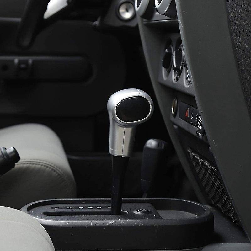 Gear Shift Knob Handle Cover ABS Interior Accessories for 2007-2010 JK JKU Sport X Silver