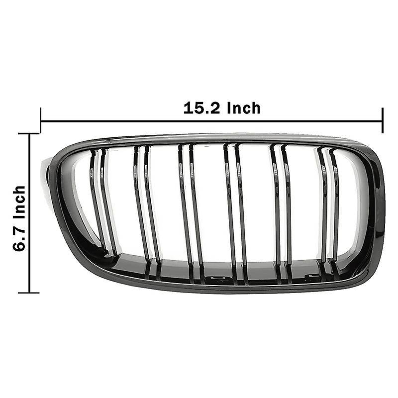 Gloss Black Car Front Kidney Grille Grill Compatible-BMW 3 Series F30 F31