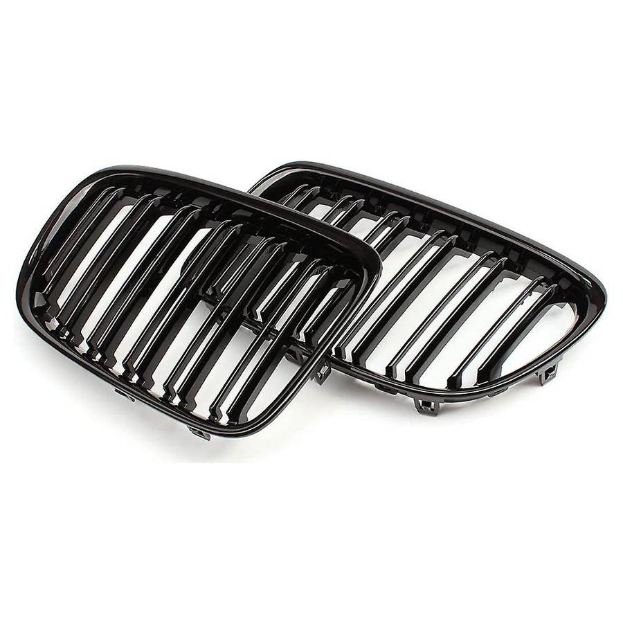 Glossy Black Front Bumper Slat Front Kidney Grill Grille for  X1 Series E84 SDrive XDrive 2009-2015