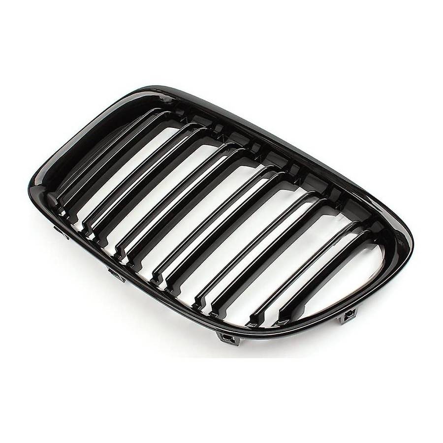 Glossy Black Front Bumper Slat Front Kidney Grill Grille for  X1 Series E84 SDrive XDrive 2009-2015