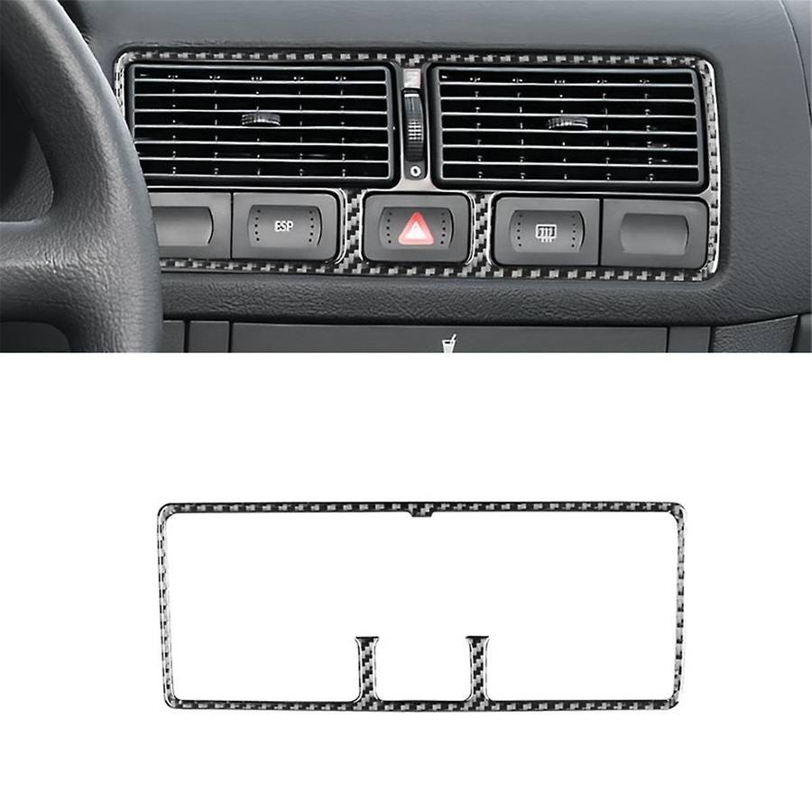 Golf 4 Mk4 1999-2004 Soft Carbon Fiber Car Center Control Air Condition Outlet Vent Trim Cover Acc