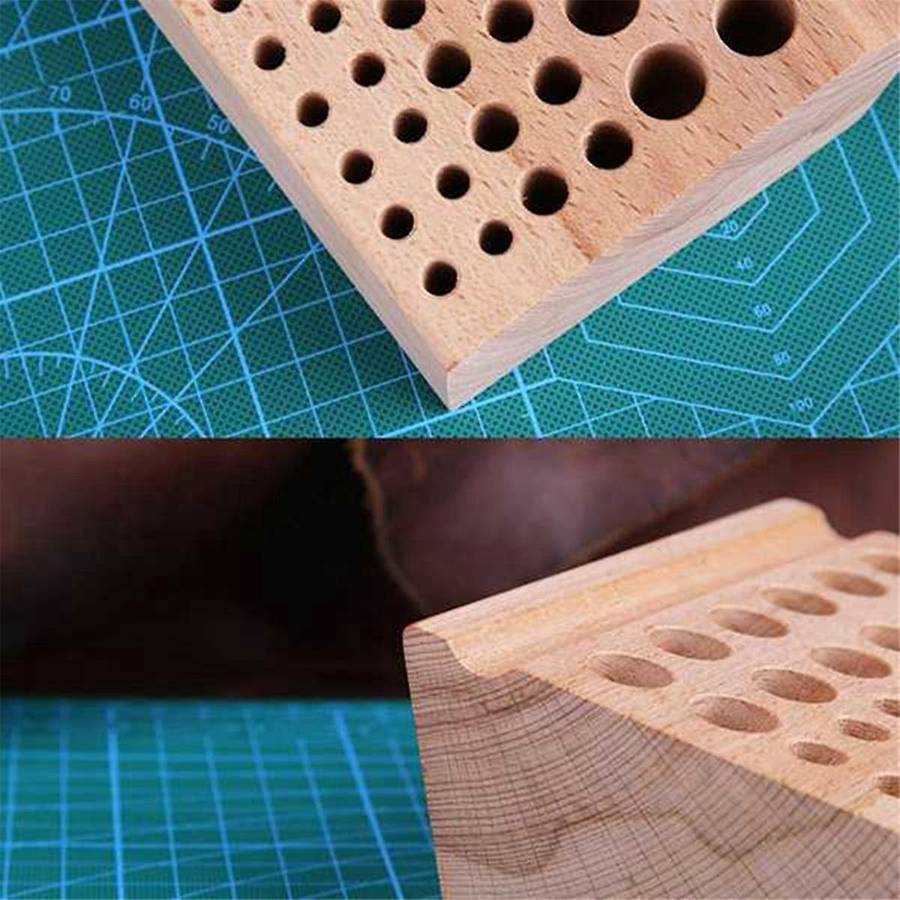 Hand- Diy Beech Tool Rack to Make Leather Tools for Leather Work to Make Punching Tool Storage Rack