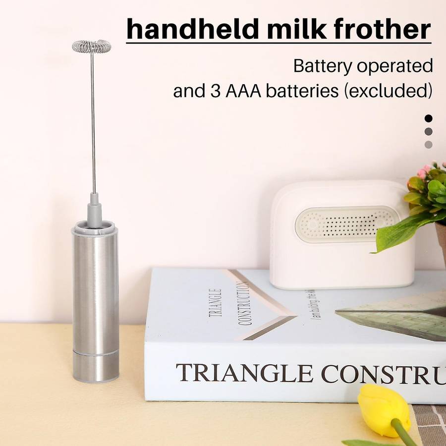 Handheld Three-layer Of Whisk- Battery Operated Electric Foam Maker for Coffee, Latte, Hot Chocola